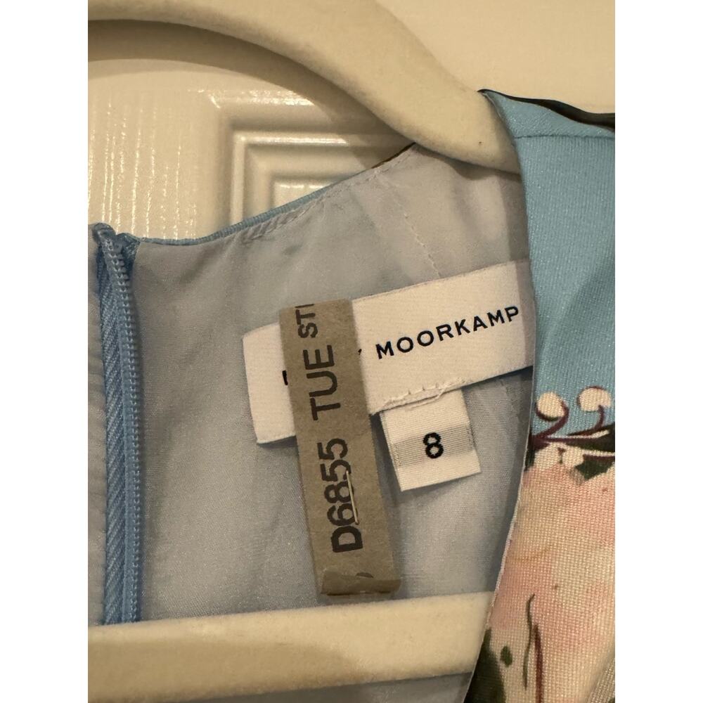 Molly Moorkamp Charlotte Lily of the Valley Midi Dress in Silk Gazar blue 8 - Picture 4 of 6